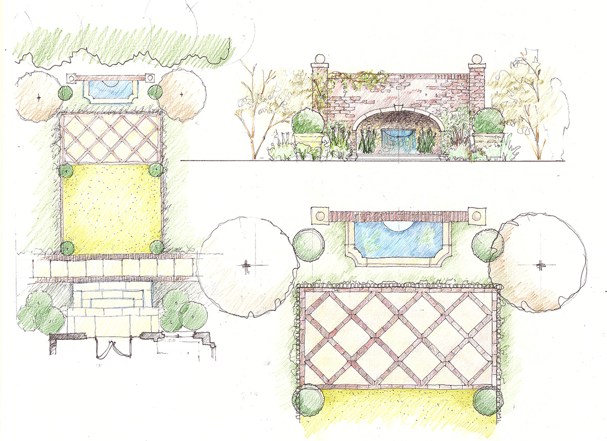 Garden design illustration