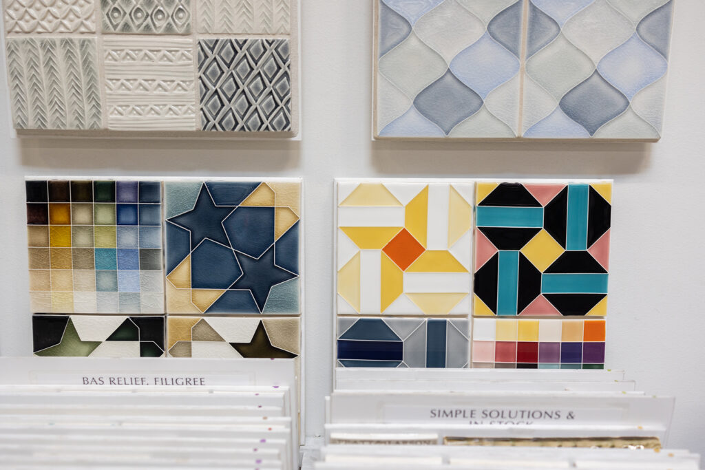 Colorful tile samples