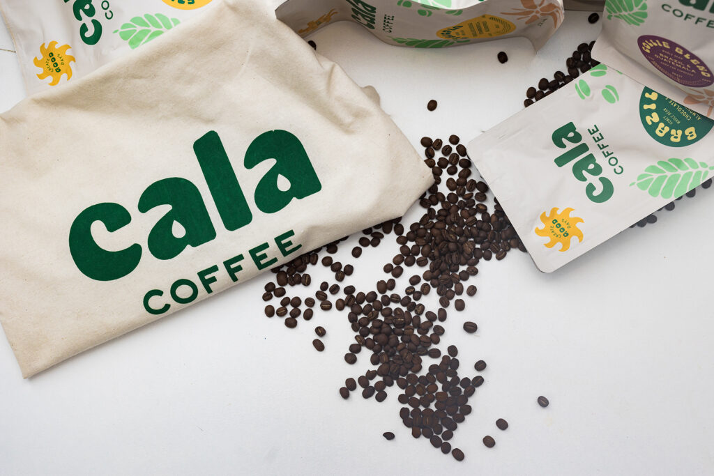 Cala Coffee tote bag and product bags.