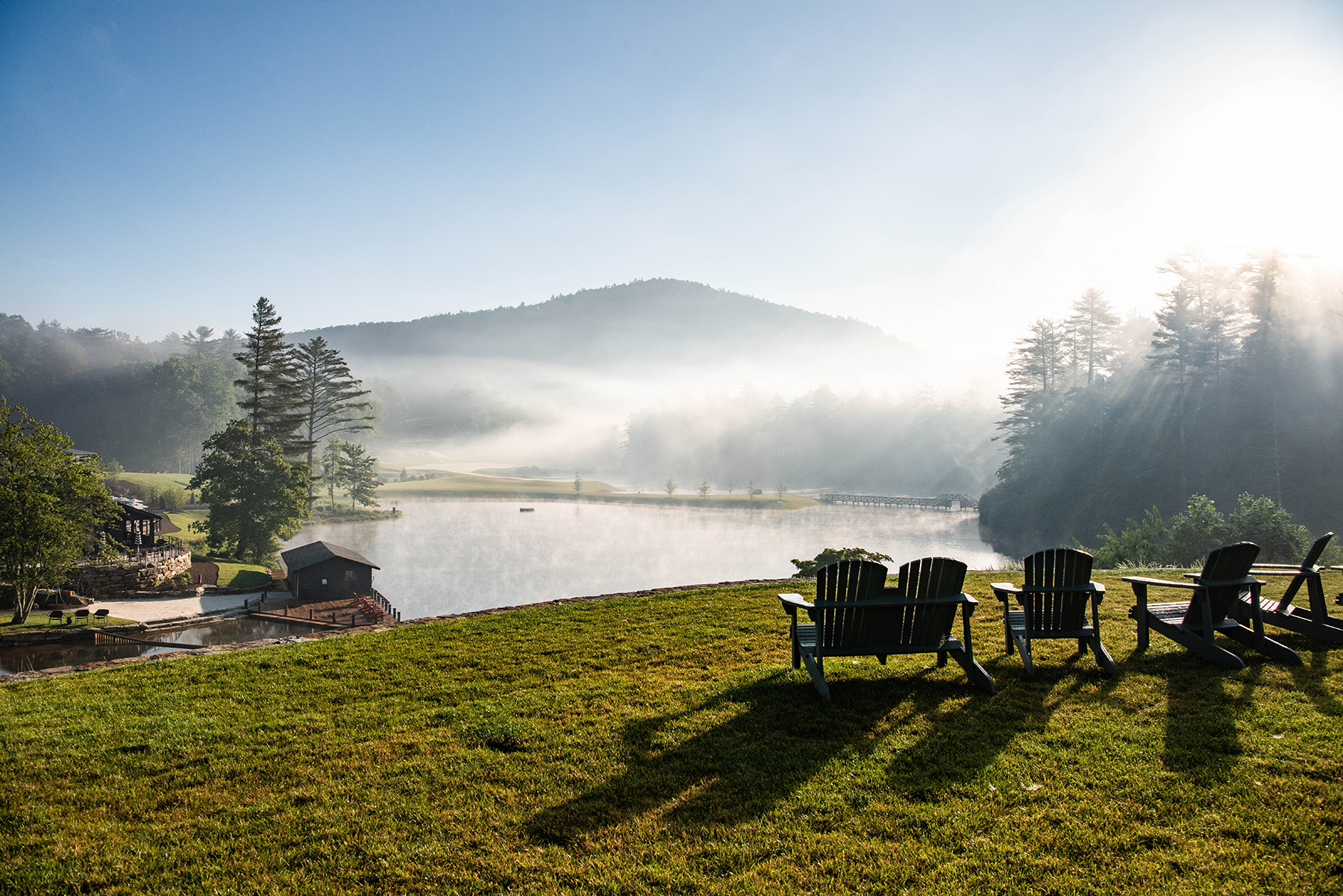 Lake view from the High Hampton resort.