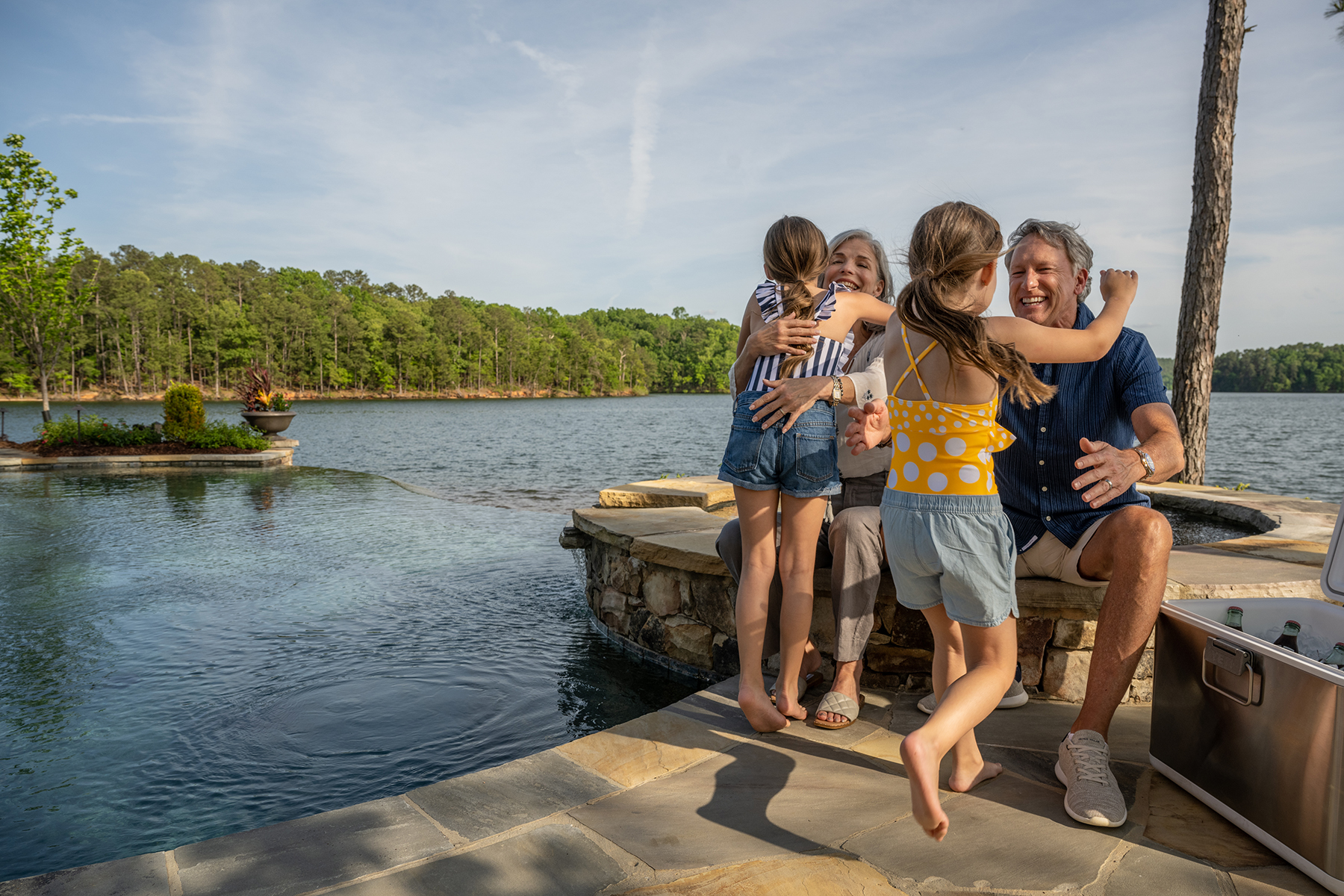 Family at the Benjamin Lake Club in Russell Lands on Lake Martin