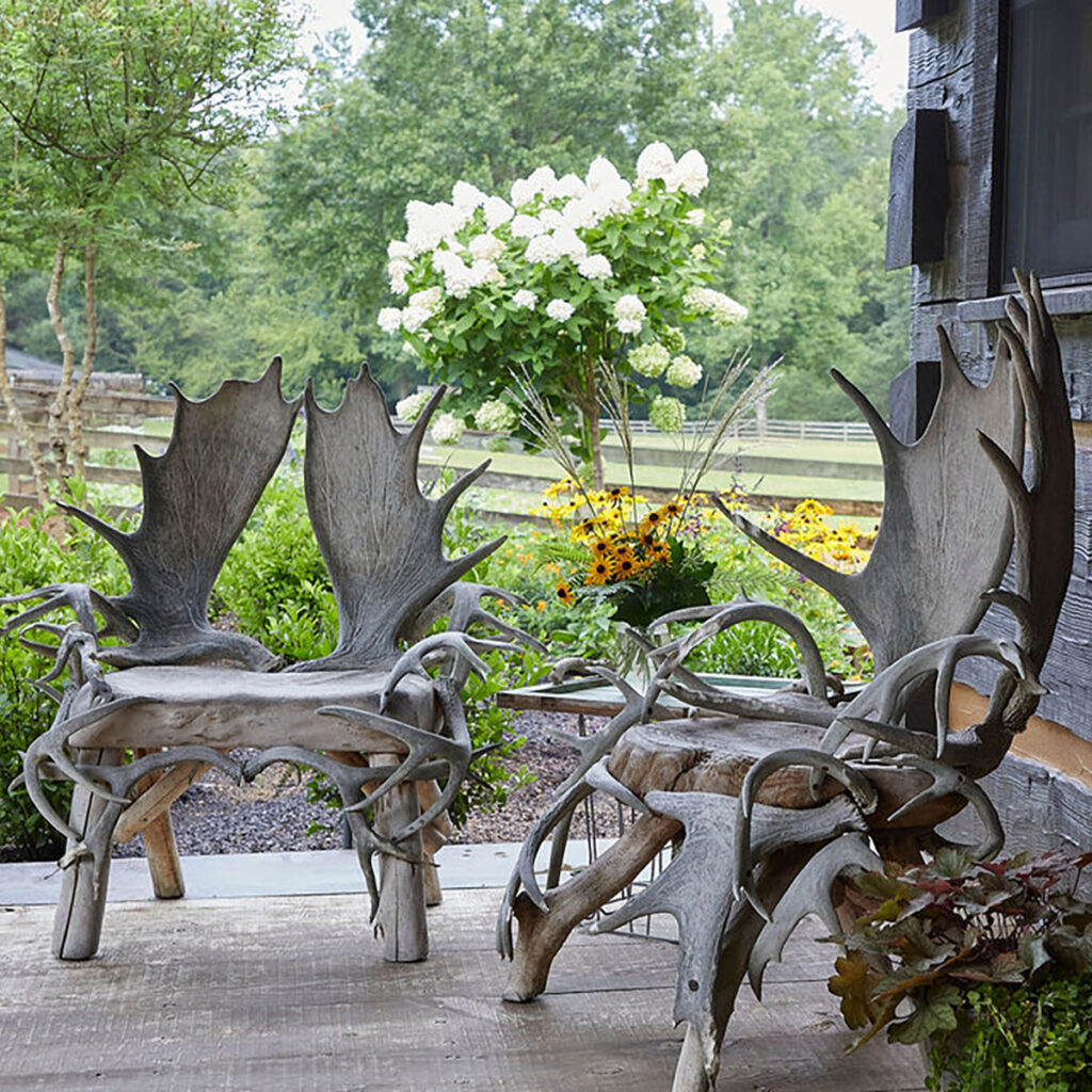 Chairs made from antlers