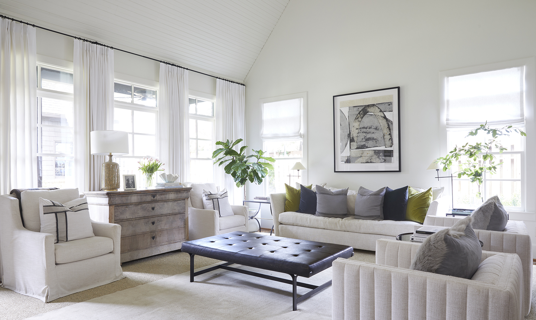 Light and airy living room designed by Caylee Stefanek.